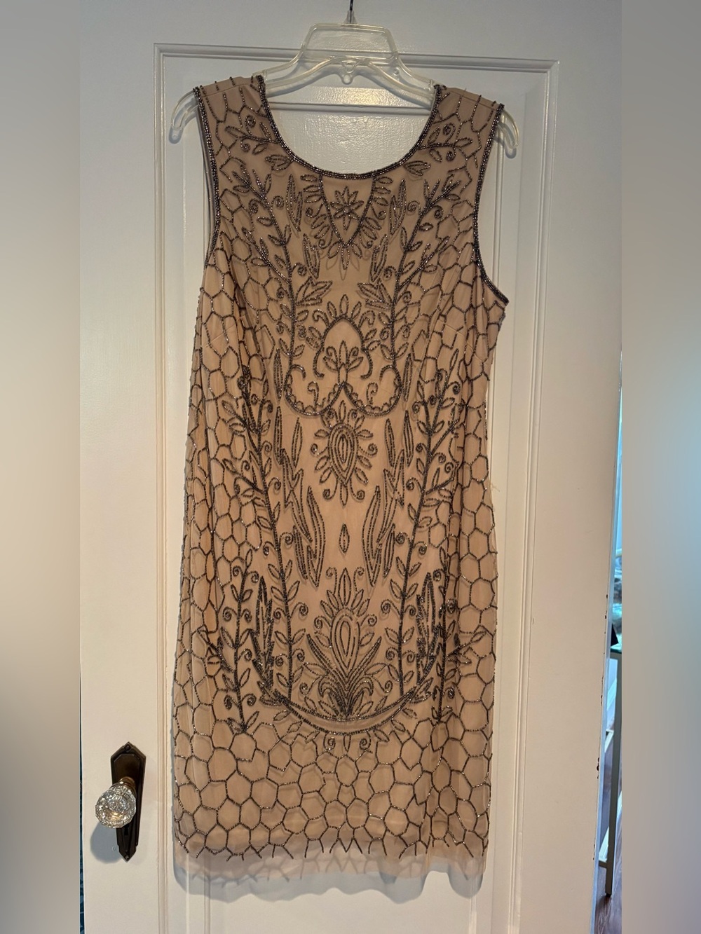 Adrianna Papell Embroidered Beaded Cocktail Dress
